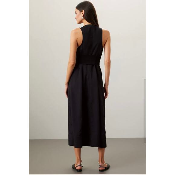 Proenza Schouler White Label Rumbled Button Front black Dress size 8 - Picture 4 of 10